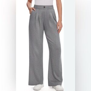 🆕 Women’s High-Waisted Gray Wide-Leg Small